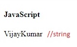 Datatypes In JavaScript
